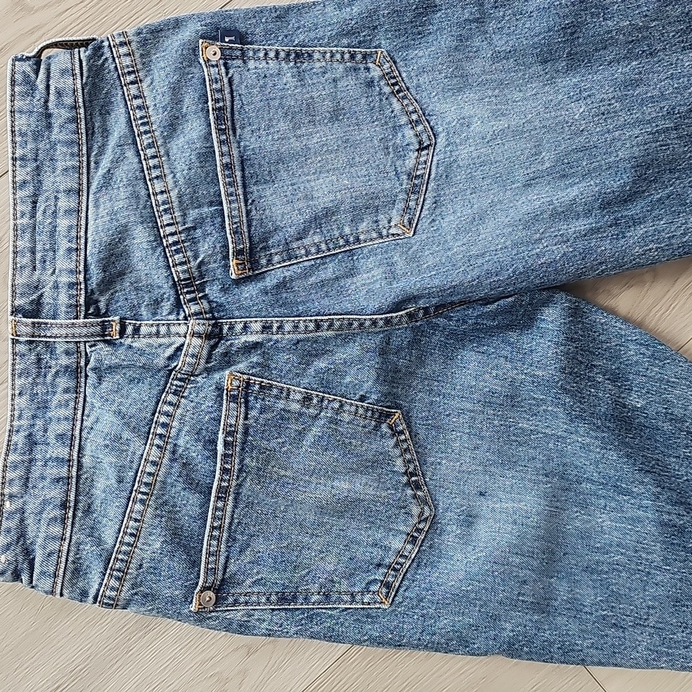 Anthropologie Pilcro The Vintage Straight Distressed Denim High Rise Jeans Sz 25 - Picture 8 of 16